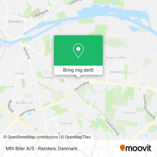 Mth Biler A/S - Randers kort