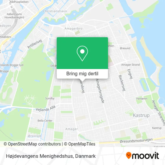 Højdevangens Menighedshus kort