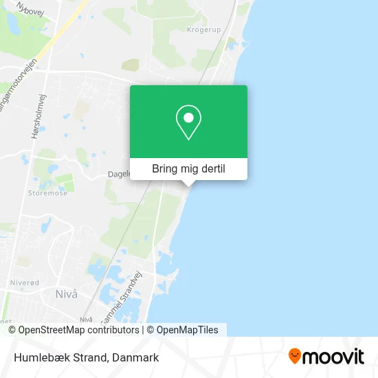 Humlebæk Strand kort