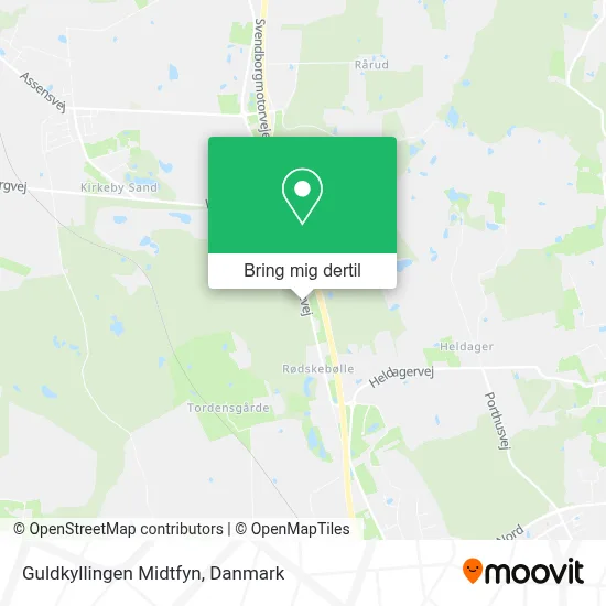 Guldkyllingen Midtfyn kort