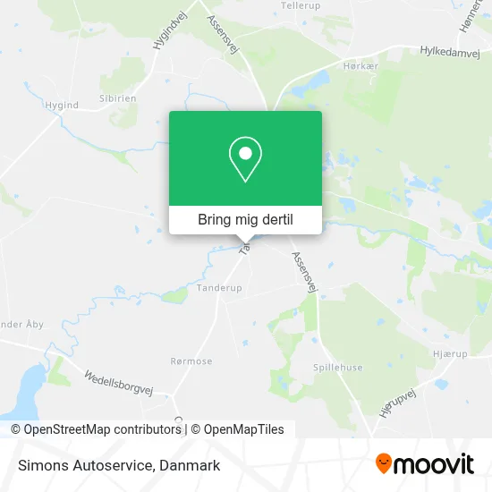 Simons Autoservice kort
