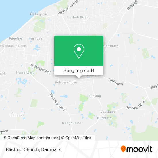 Blistrup Church kort