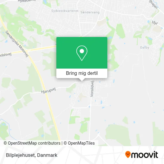 Bilplejehuset kort