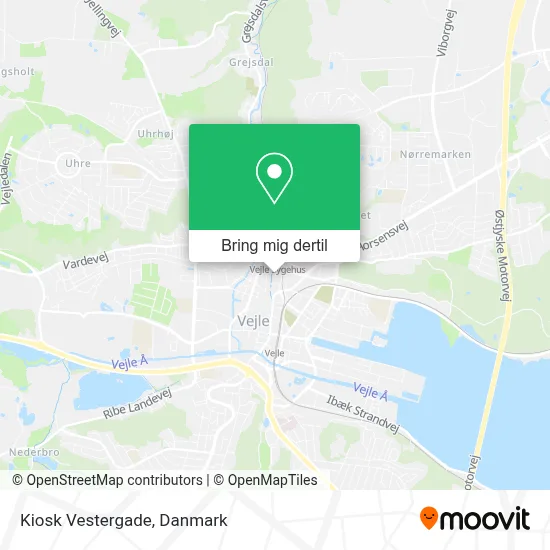Kiosk Vestergade kort