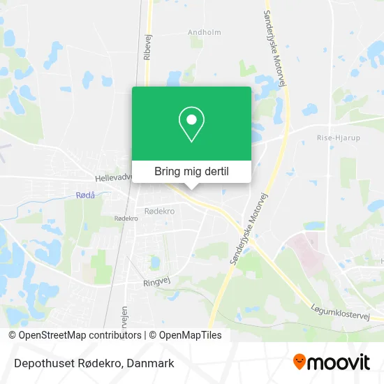 Depothuset Rødekro kort