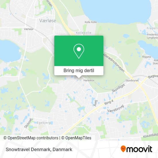Snowtravel Denmark kort