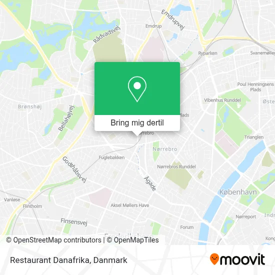 Restaurant Danafrika kort