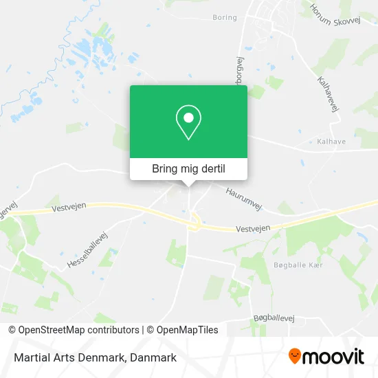 Martial Arts Denmark kort