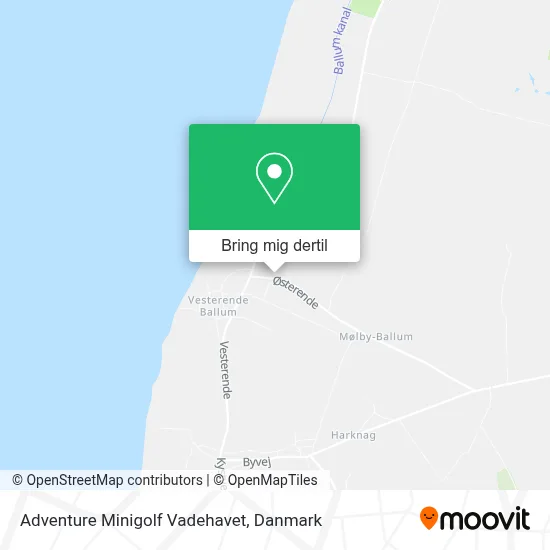 Adventure Minigolf Vadehavet kort