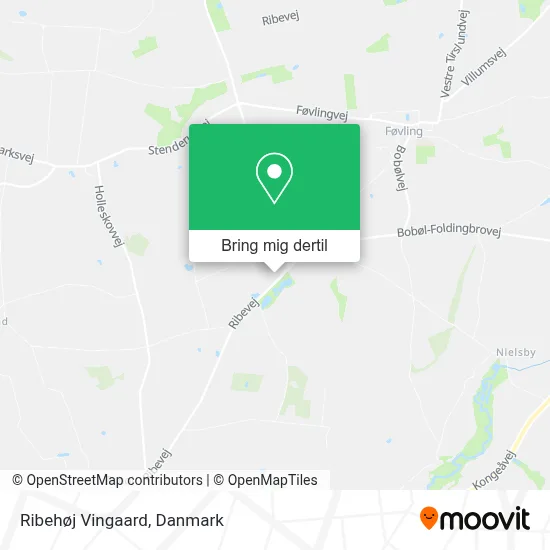 Ribehøj Vingaard kort