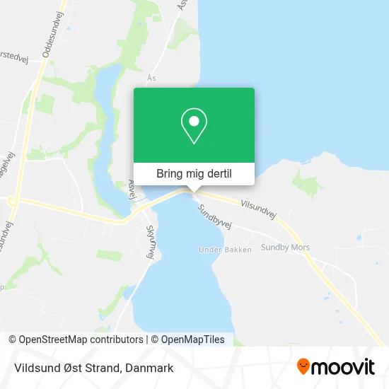 Vildsund Øst Strand kort