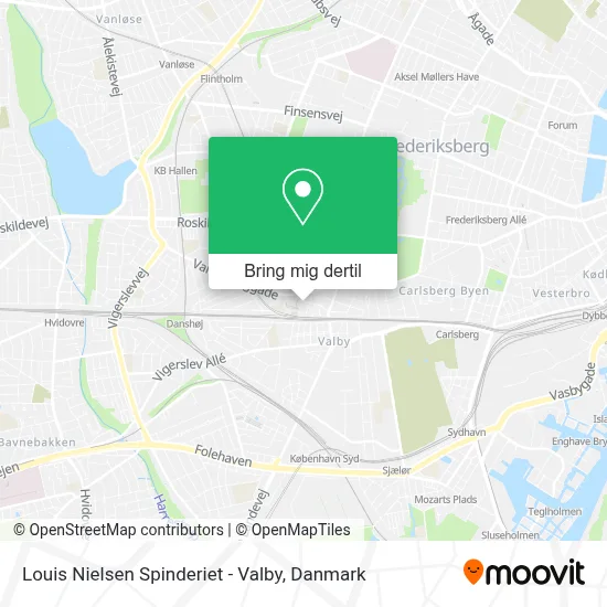 Louis Nielsen Spinderiet - Valby kort