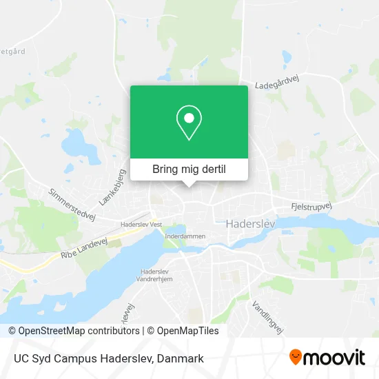 UC Syd Campus Haderslev kort