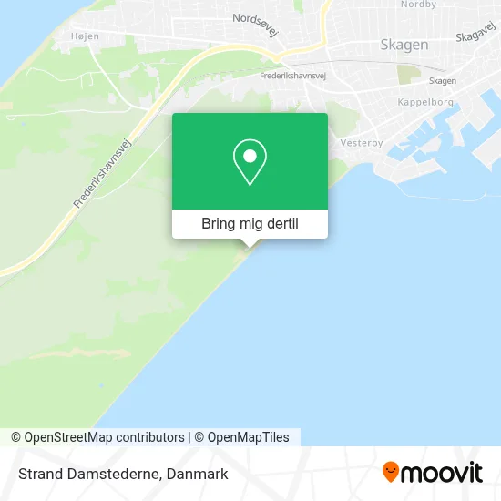 Strand Damstederne kort