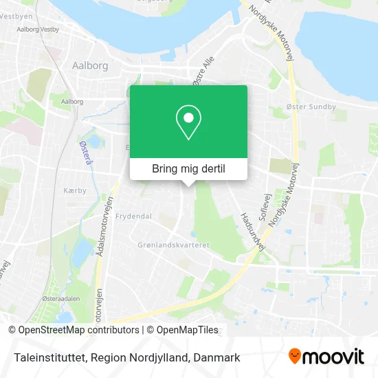 Taleinstituttet, Region Nordjylland kort