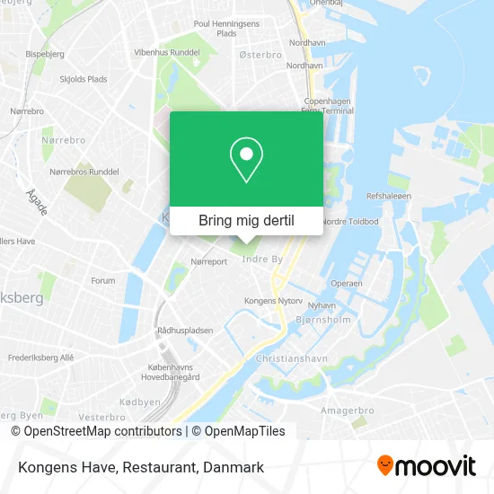 Kongens Have, Restaurant kort