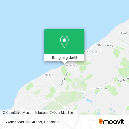 Nøddebohuse Strand kort