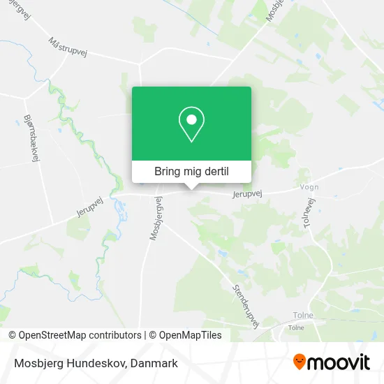 Mosbjerg Hundeskov kort
