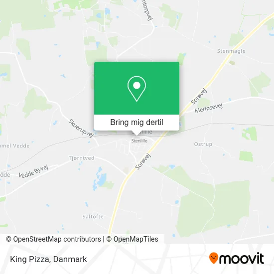 King Pizza kort