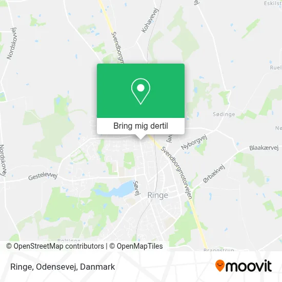 Ringe, Odensevej kort