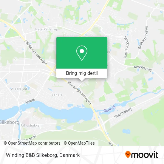 Winding B&B Silkeborg kort