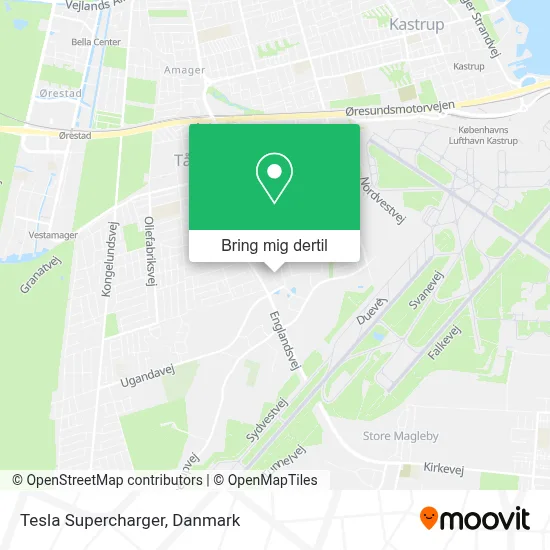 Tesla Supercharger kort