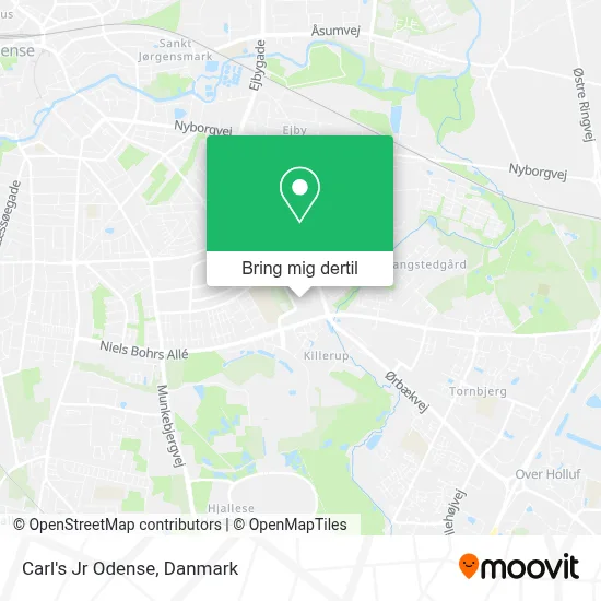 Carl's Jr Odense kort