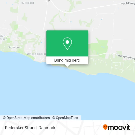 Pedersker Strand kort