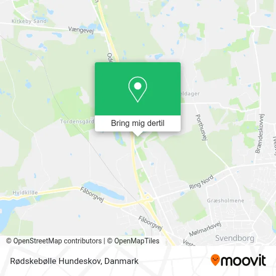Rødskebølle Hundeskov kort