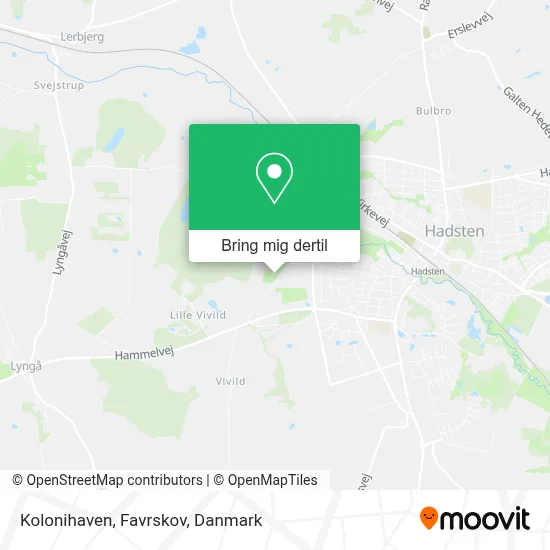 Kolonihaven, Favrskov kort