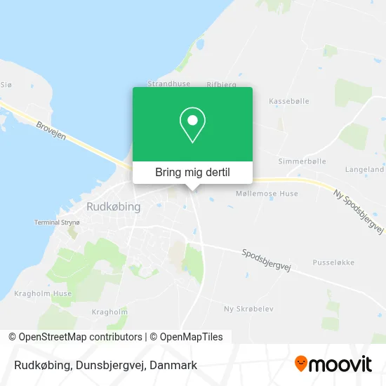 Rudkøbing, Dunsbjergvej kort