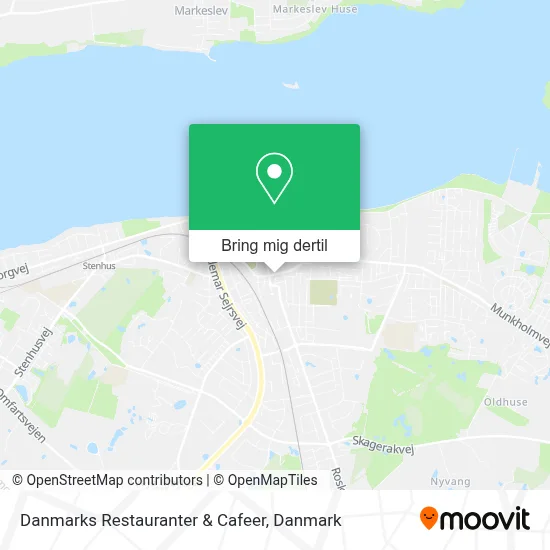 Danmarks Restauranter & Cafeer kort