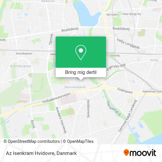 Az Isenkram Hvidovre kort