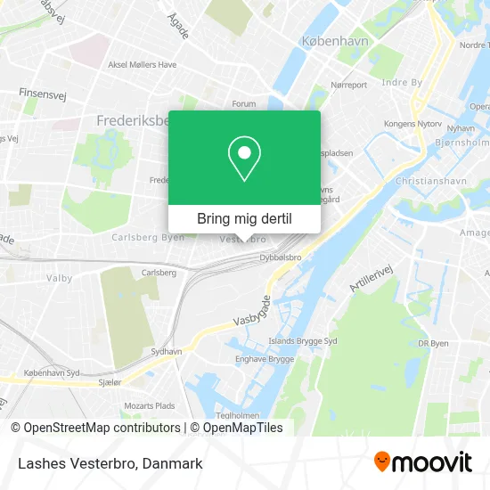 Lashes Vesterbro kort