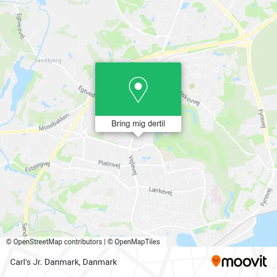 Carl's Jr. Danmark kort