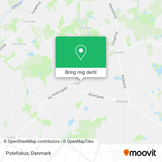 Potefokus kort