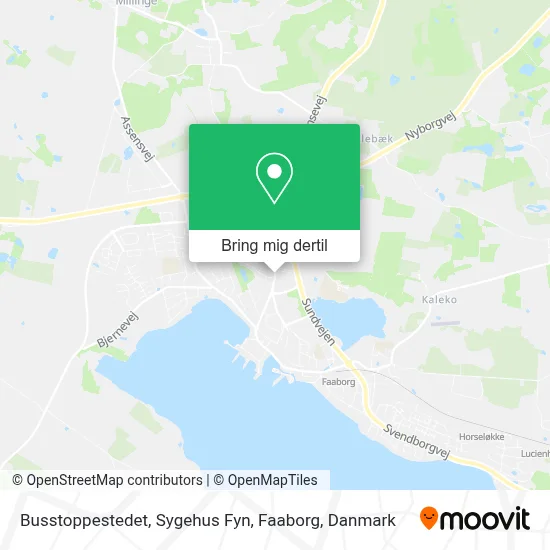 Busstoppestedet, Sygehus Fyn, Faaborg kort