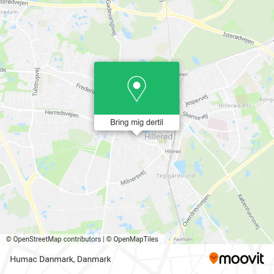 Humac Danmark kort