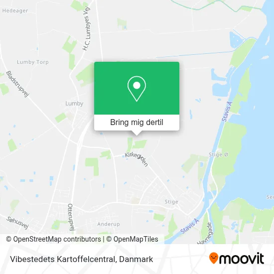 Vibestedets Kartoffelcentral kort