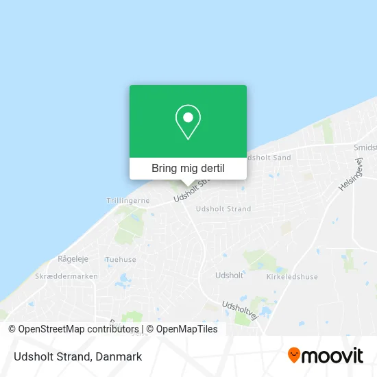 Udsholt Strand kort