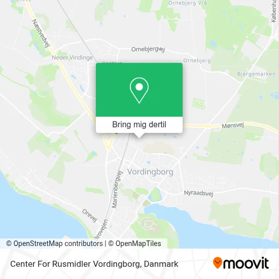 Center For Rusmidler Vordingborg kort