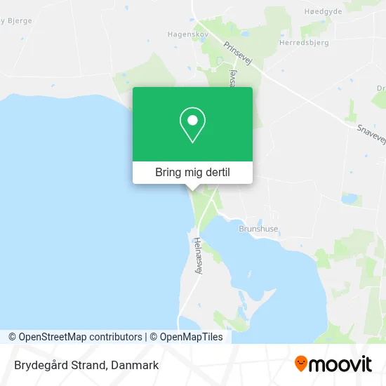 Brydegård Strand kort