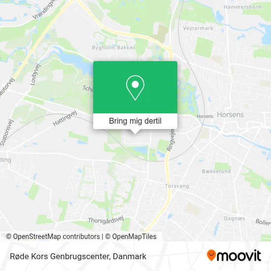 Røde Kors Genbrugscenter kort
