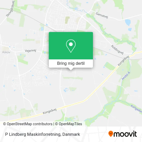 P Lindberg Maskinforretning kort