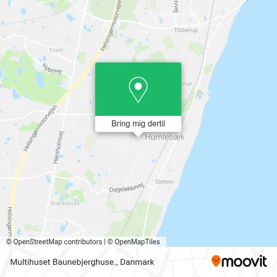 Multihuset Baunebjerghuse. kort