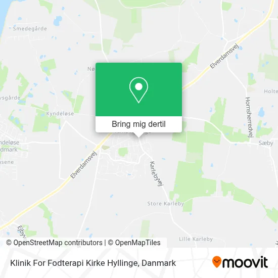 Klinik For Fodterapi Kirke Hyllinge kort