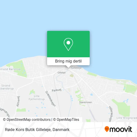Røde Kors Butik Gilleleje kort