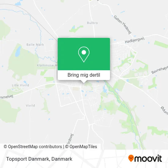 Topsport Danmark kort