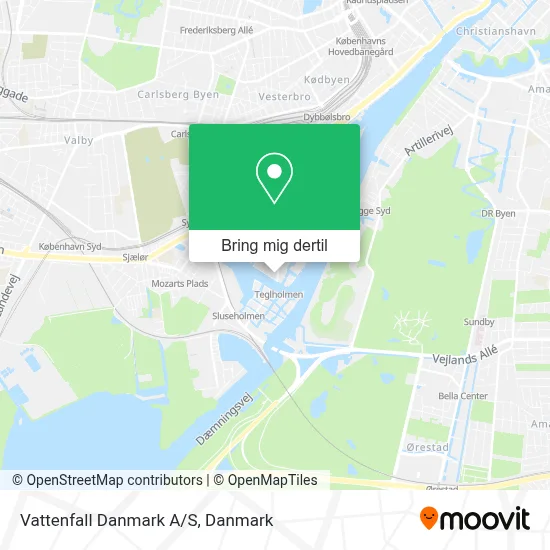 Vattenfall Danmark A/S kort
