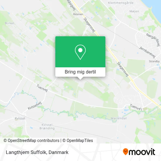 Langthjem Suffolk kort